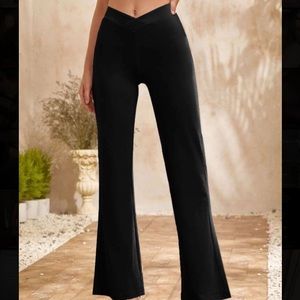 Solid Flare Leg Pants